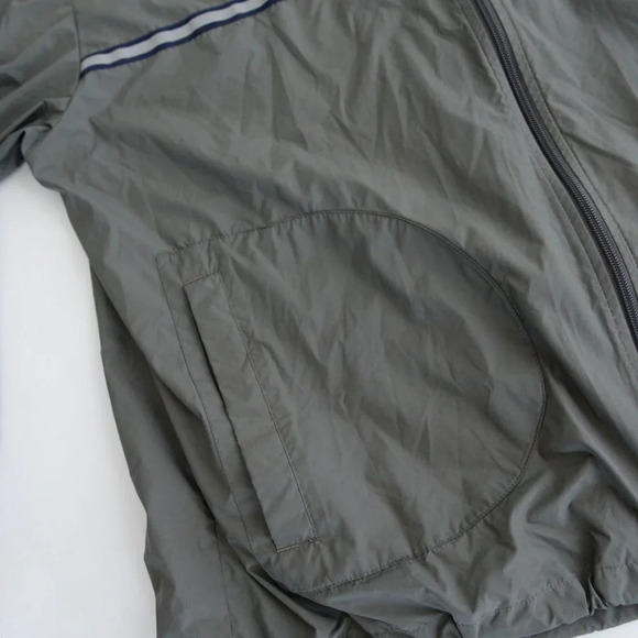 Vintage Tommy Hilfiger Grey Windbreaker Raincoat with Hood Size XXL - Picture 9 of 15